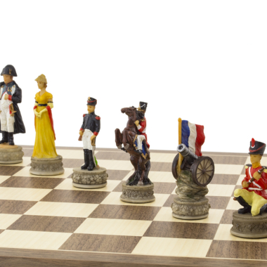 Ensemble d’échecs thématique Bataille de Waterloo – Peint à la main par Italfama