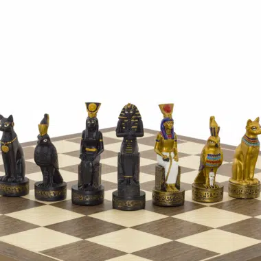 Ensemble d’échecs Égypte Ancienne – Peint à la main par Italfama