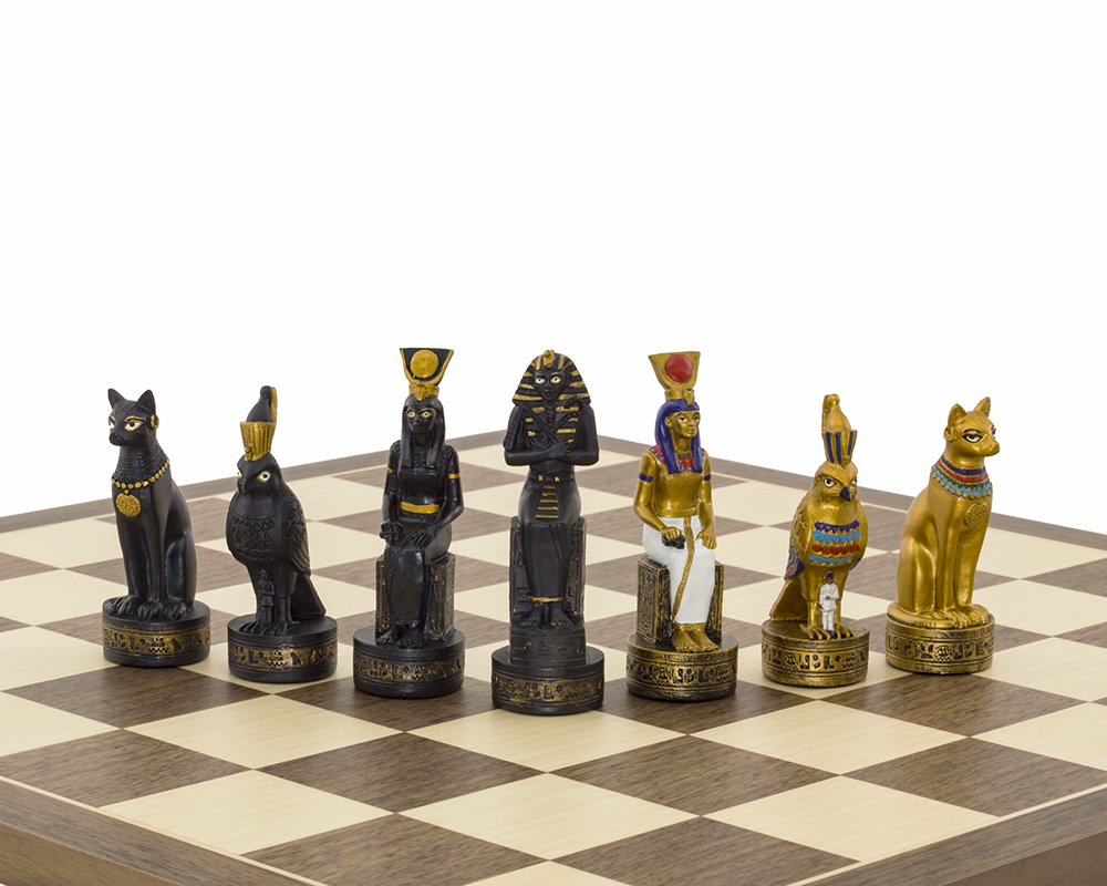 Ensemble d’échecs Égypte Ancienne – Peint à la main par Italfama