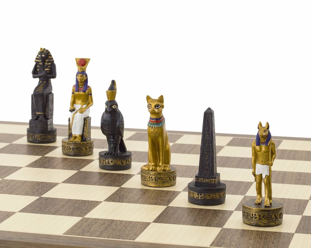 Ensemble d’échecs Égypte Ancienne – Peint à la main par Italfama