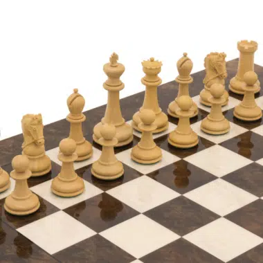 Ensemble d’Échecs de Luxe Grand Monarch en Ébène et Noyer