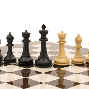 Ensemble d’Échecs de Luxe Grand Monarch en Ébène et Noyer