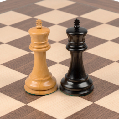 Jeu d’échecs de luxe Staunton 1890 en ébène et noyer – Reproduction artisanale