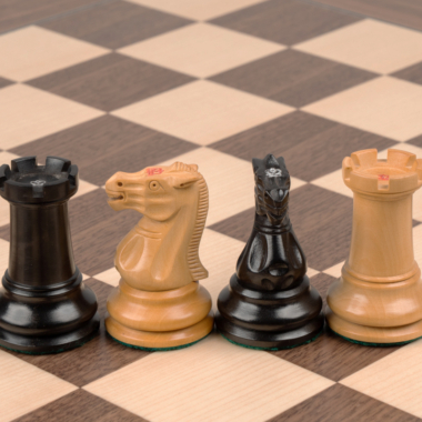 Jeu d’échecs de luxe Staunton 1890 en ébène et noyer – Reproduction artisanale
