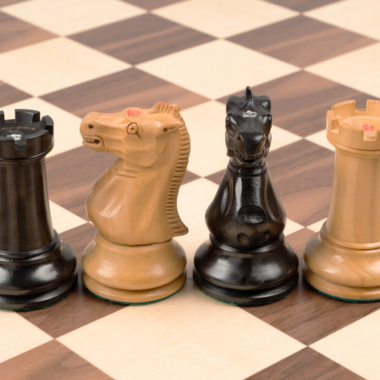 Jeu d’échecs de luxe Staunton 1869 en ébène et noyer – Reproduction artisanale