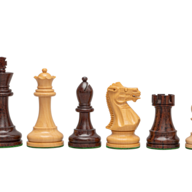 Ensemble d’échecs de luxe Staunton en bois de rose et noyer