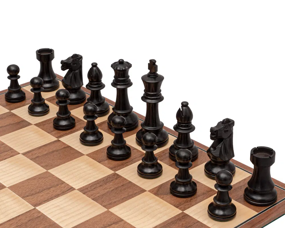 Ensemble d’échecs pliant Conquest en Noyer et Noir