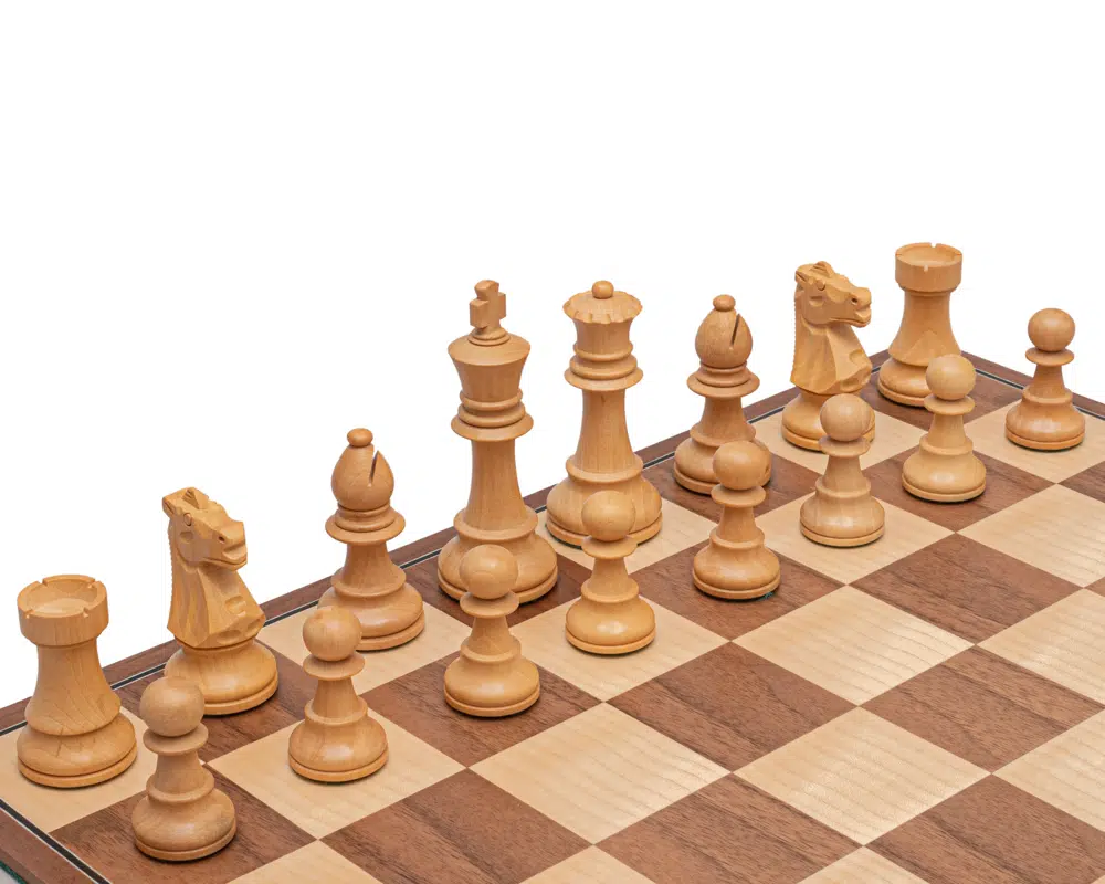 Ensemble d’échecs pliant Conquest en Noyer et Noir