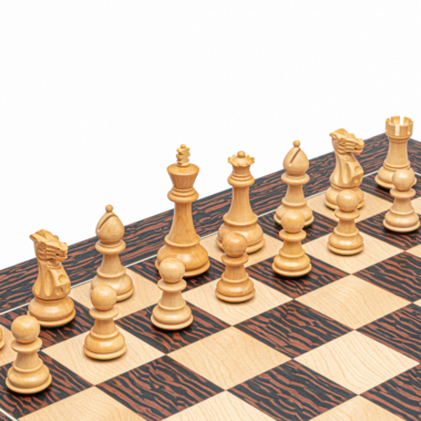 Ensemble d’Échecs Classic Staunton Tiger en Ébène et Noir