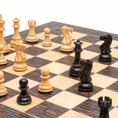 Ensemble d’Échecs Classic Staunton Tiger en Ébène et Noir