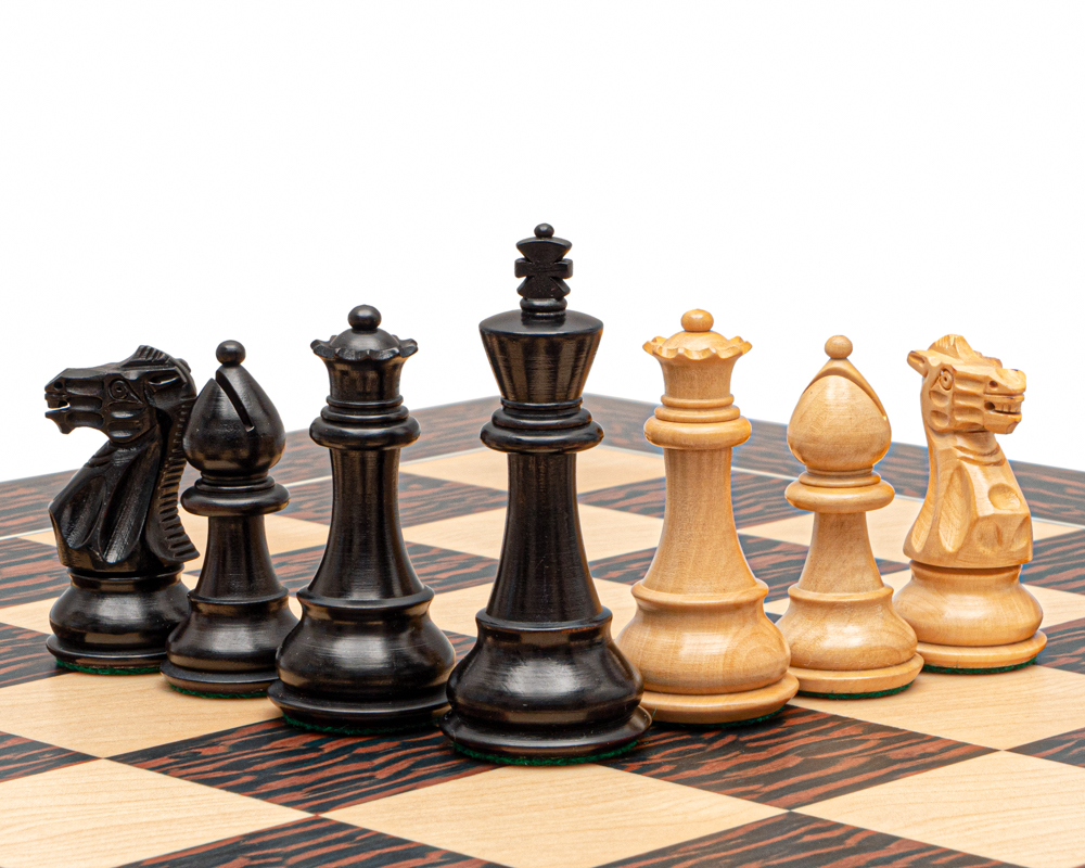 Ensemble d’Échecs Classic Staunton Tiger en Ébène et Noir