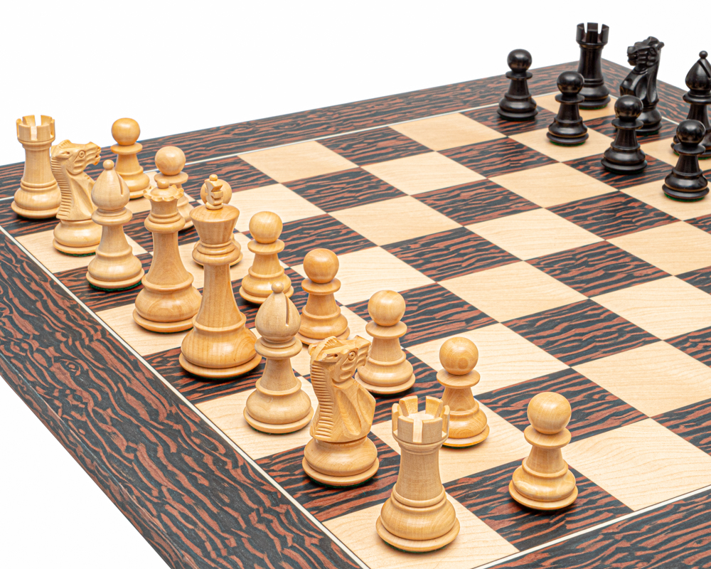 Ensemble d’Échecs Classic Staunton Tiger en Ébène et Noir