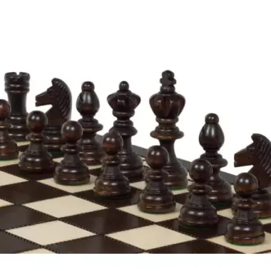 Olympia-Schachspiel aus Holz – Schachbrett 36 × 36 cm mit klassischen Staunton-Figuren