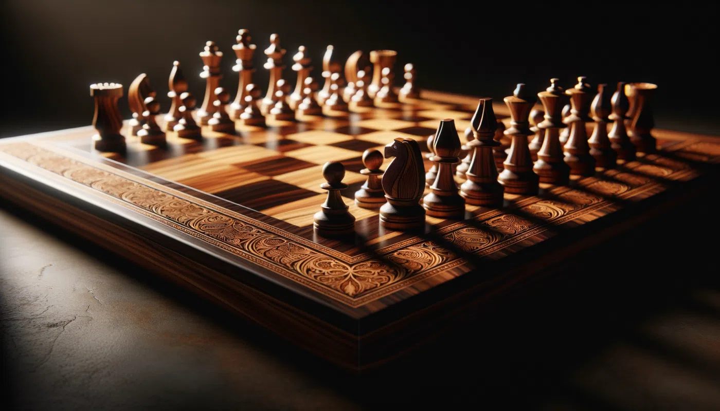 Échiquier en bois, plateau de jeu d'échecs