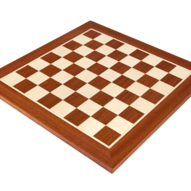 Intarsien-Schachbrett aus Holz 40 cm schräg, die Muster hervorhebend – Le Palais Des Echecs