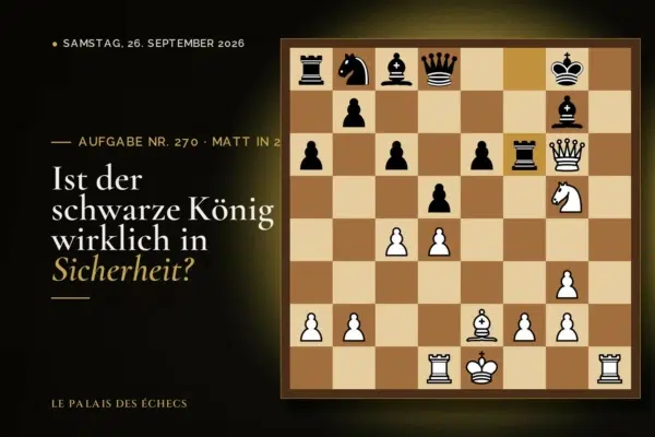 Stellung der Schachaufgabe Nr. 270: Weiß zieht und setzt in 2 matt