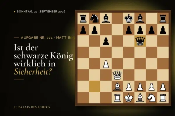 Stellung der Schachaufgabe Nr. 271: Weiß zieht und setzt in 3 matt
