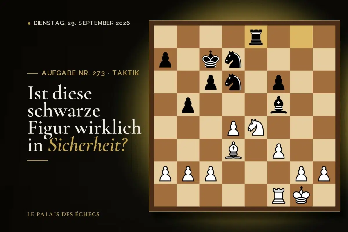 Stellung der Schachaufgabe Nr. 273: Weiß zieht und gewinnt Material