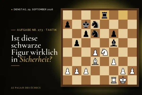 Stellung der Schachaufgabe Nr. 273: Weiß zieht und gewinnt Material
