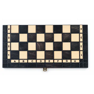 Klappbares Holzbrett des Schachspiels Pearl Small mit dunklen und hellen Feldern - Le Palais Des Echecs