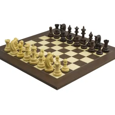 Jeu d'échecs Lemington Palissandre 55 cm avec pièces blanches et noires - Le Palais Des Echecs
