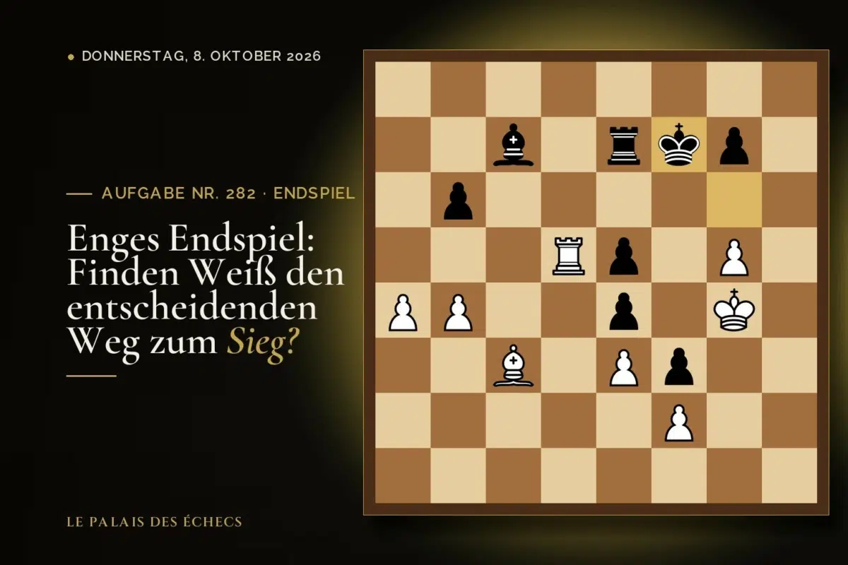 Stellung der Schachaufgabe Nr. 282: Weiß zieht und gewinnt