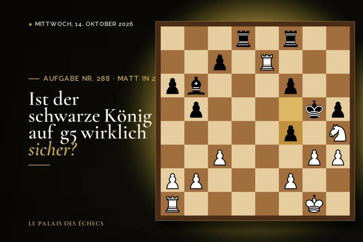 Stellung der Schachaufgabe Nr. 288: Weiß zieht und setzt in 2 matt