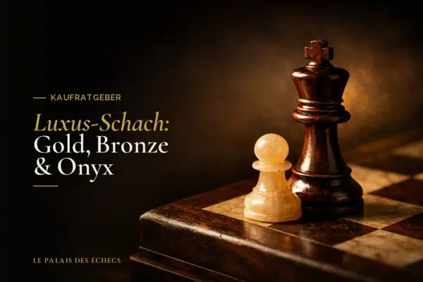 Luxus-Schach: Gold, Bronze & Onyx